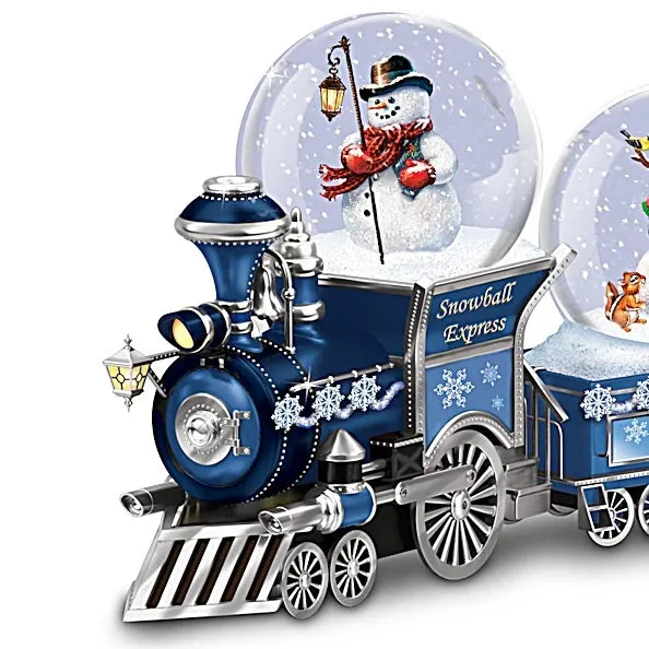 The Bradford Exchange Dona Gelsinger Snowball Express Musical Snowglobe Train Issue #1