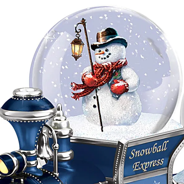 The Bradford Exchange Dona Gelsinger Snowball Express Musical Snowglobe Train Issue #1