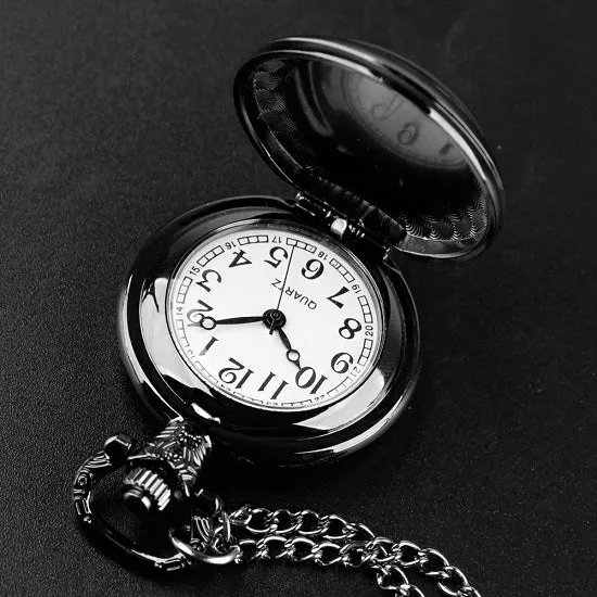 Trump Victory 2024 Glass Dome Vintage Arabic Numerals Quartz Pocket Watch