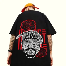 Tupac Roses Premium Oversized Tshirt