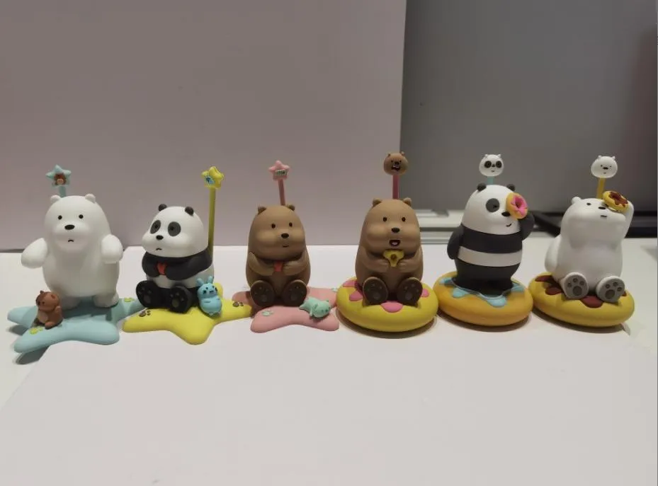 We Bare Bears Collection Photo Holder Blind Box Figure Model