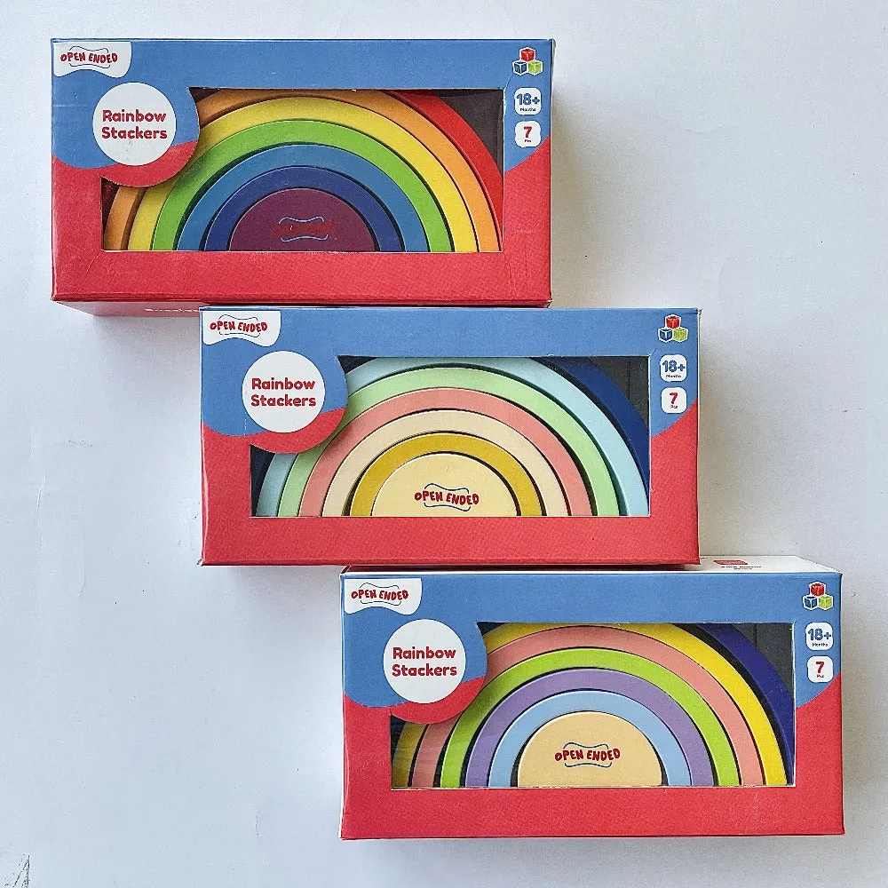 Wooden Rainbow Stacker 7 Piece