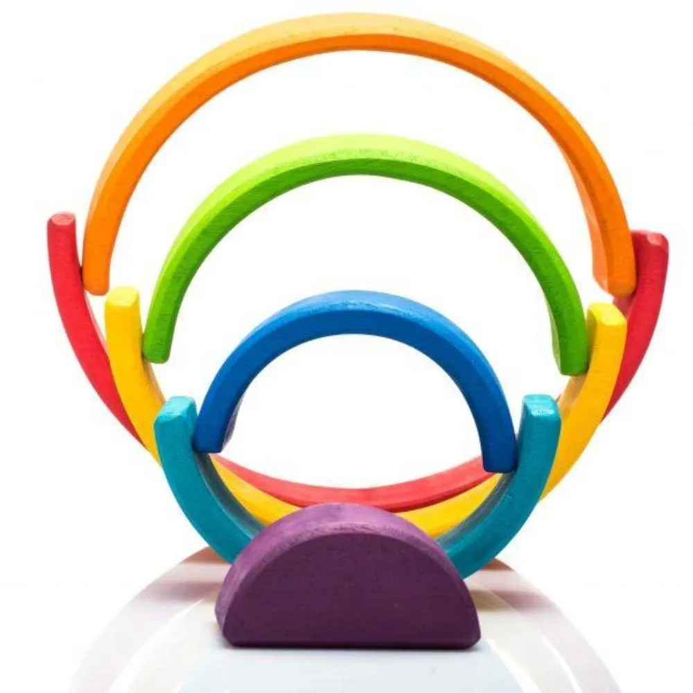 Wooden Rainbow Stacker 7 Piece