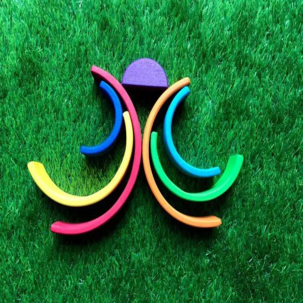 Wooden Rainbow Stacker 7 Piece