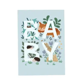 Woodland Baby Mini Card by Pedaller Designs
