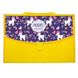 Yellow Folder - Magical Unicorn